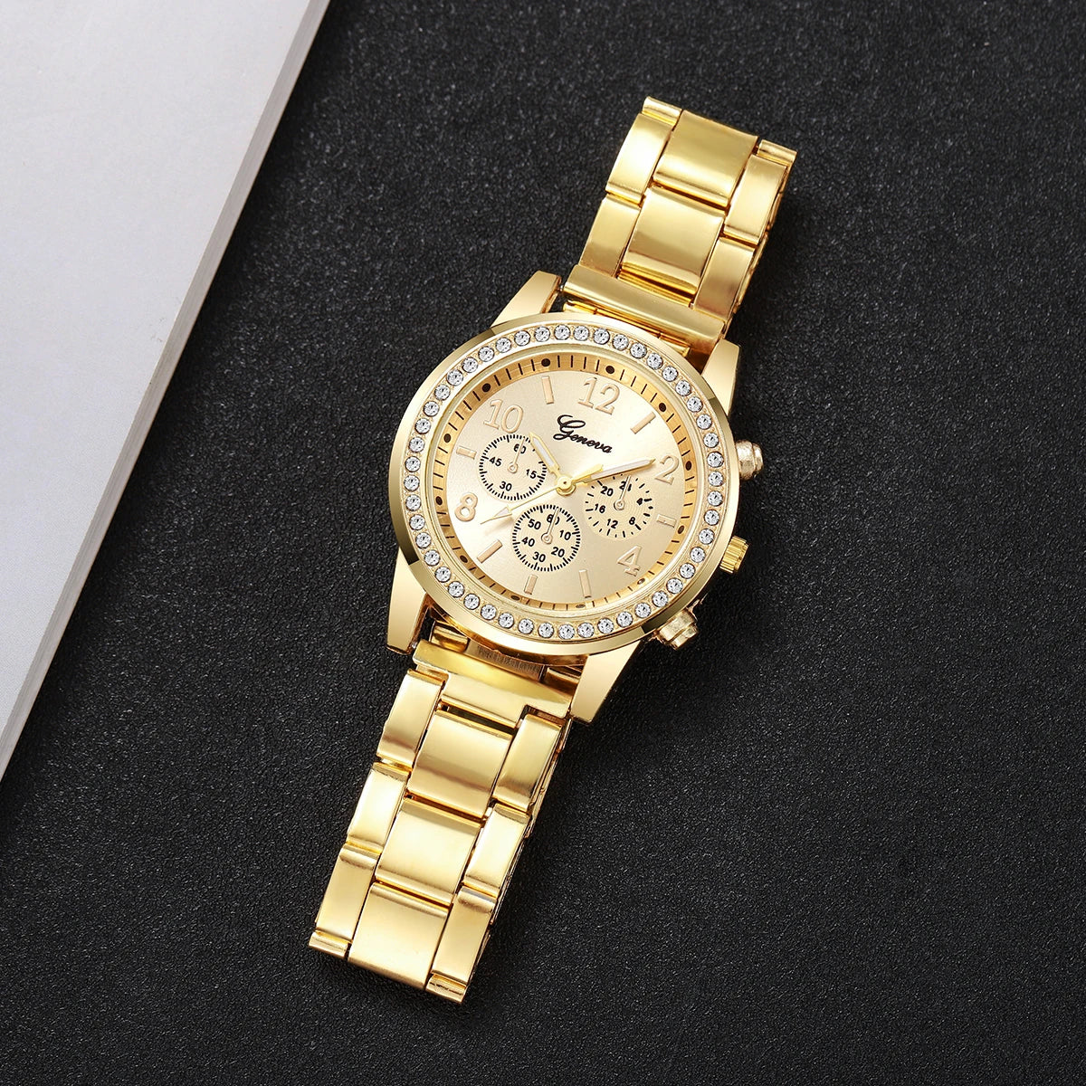 5 pièces de luxe diamant femmes montres Bracelet ensemble dames cadran arabe montres à Quartz Reloj Mujer (sans boîte)