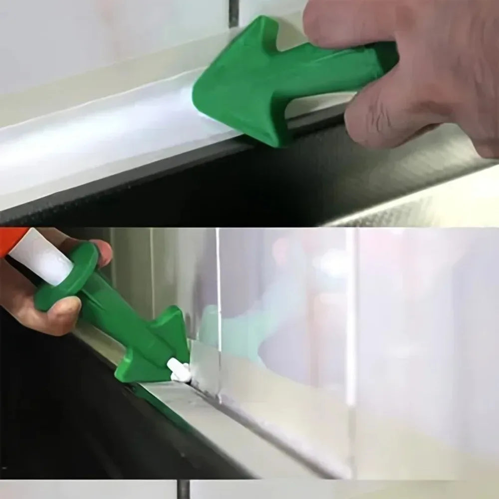 Buse de mastic en Silicone multifonctionnelle, grattoir, outils de calfeutrage au sol, Kit de buses de mastic en Silicone, ensemble d'amélioration de l'habitat A, 3 pièces