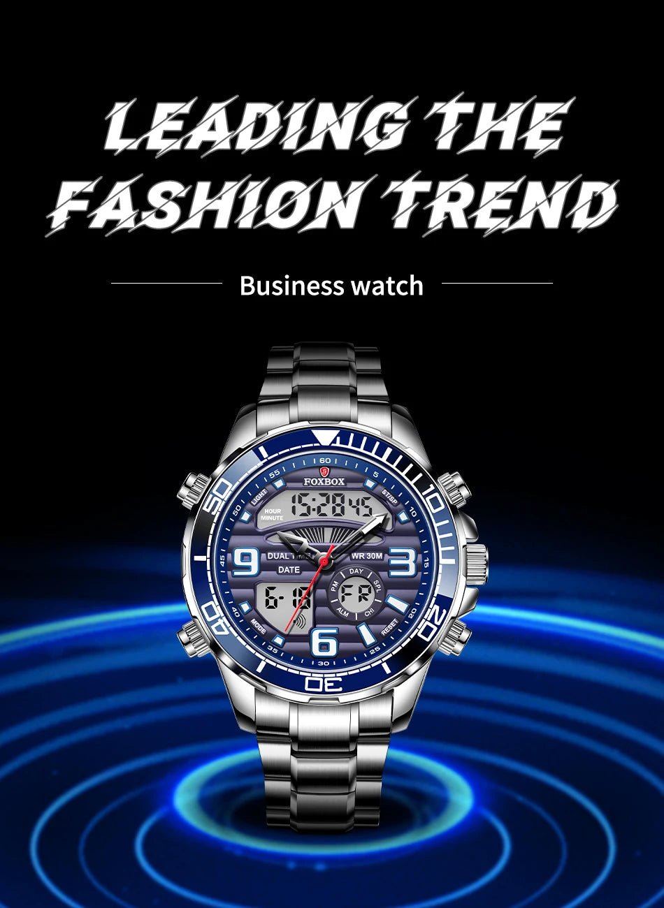 LIGE-Montre-bracelet à quartz pour homme, marque de luxe supérieure, sport, militaire, chronographe, date, numérique, horloge