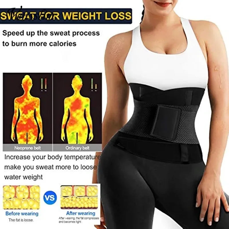 Vensslim femmes Sauna sueur ventre tondeuse ceinture taille formateur minceur corps Shaper Corset entraînement ventre mince gros brûleur ceintures
