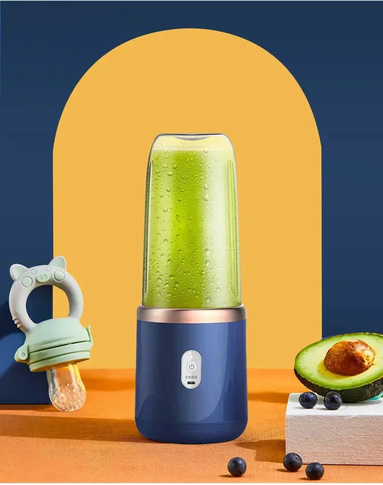 Mélangeurs de jus de fruits portables, Mini bouteille électrique personnelle d'été, USB, 6 lames, presse-agrumes, Machine pour la cuisine
