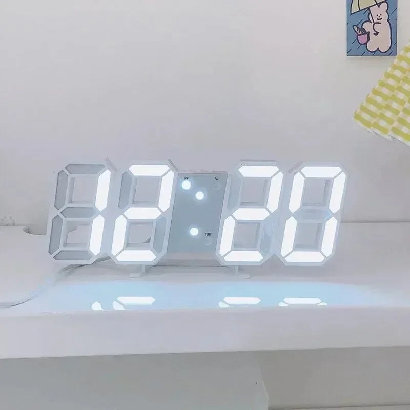 Décoration numérique pour chambre à coucher, montres de bureau, horloge murale Led, alarme de salon, maison moderne et décoration, décor de Table électronique