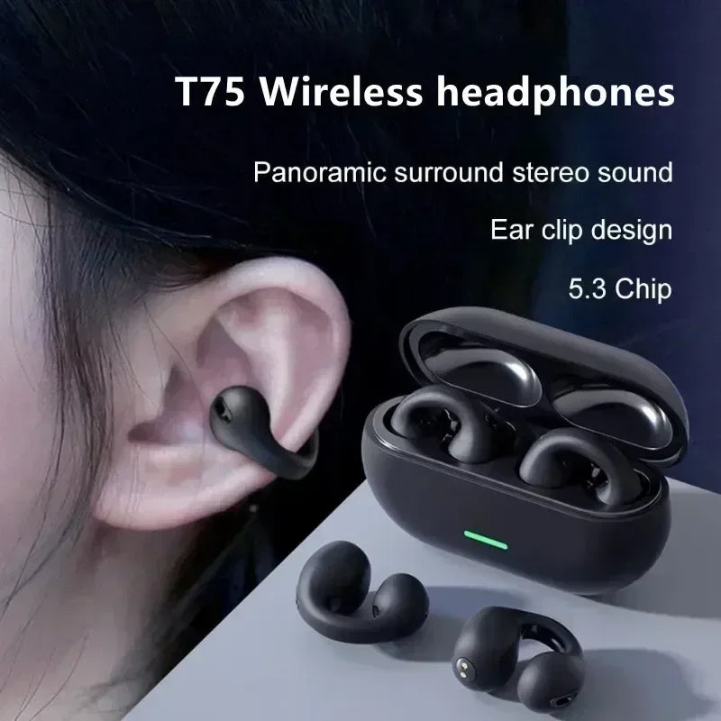 Nouveau Original T75 Conduction osseuse sans fil Bluetooth 5.3 casque sport écouteurs HiFi qualité sonore étanche TWS casque