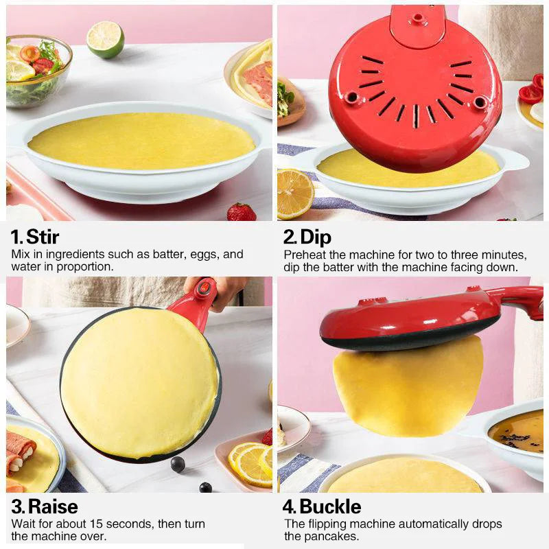 Crêpière électrique Machine à gâteaux petit déjeuner Pizza boulanger crêpes poêle antiadhésive poêle chinoise rouleau de printemps poêle de cuisson