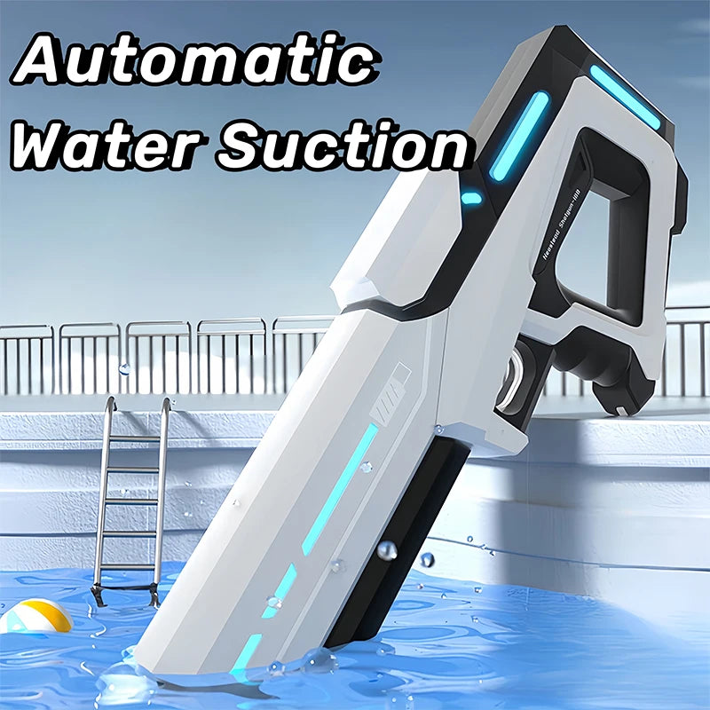 Pistolets à eau électriques pour adultes, puissant gicleur, aspiration automatique d'eau, jouet de plage en plein air d'été, cadeau pour enfants