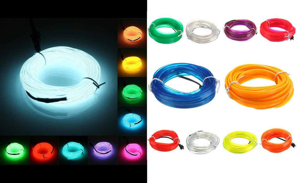 Bande lumineuse LED pour intérieur de voiture, néon, câblage EL, lampe décorative pour auto, bricolage, lumière ambiante flexible, USB, escales de fête, diode, 5m
