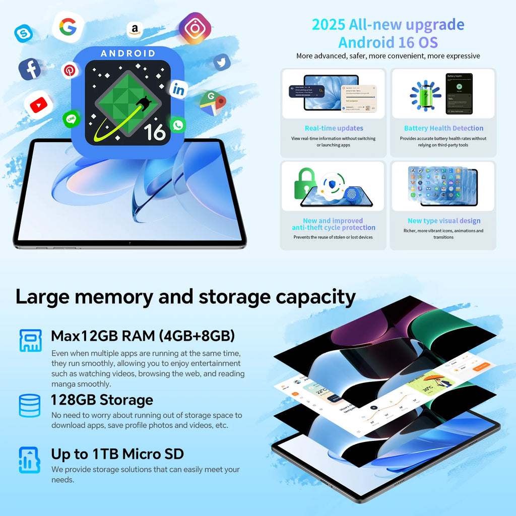 Étui pour tablette Teclast P30T Android 16