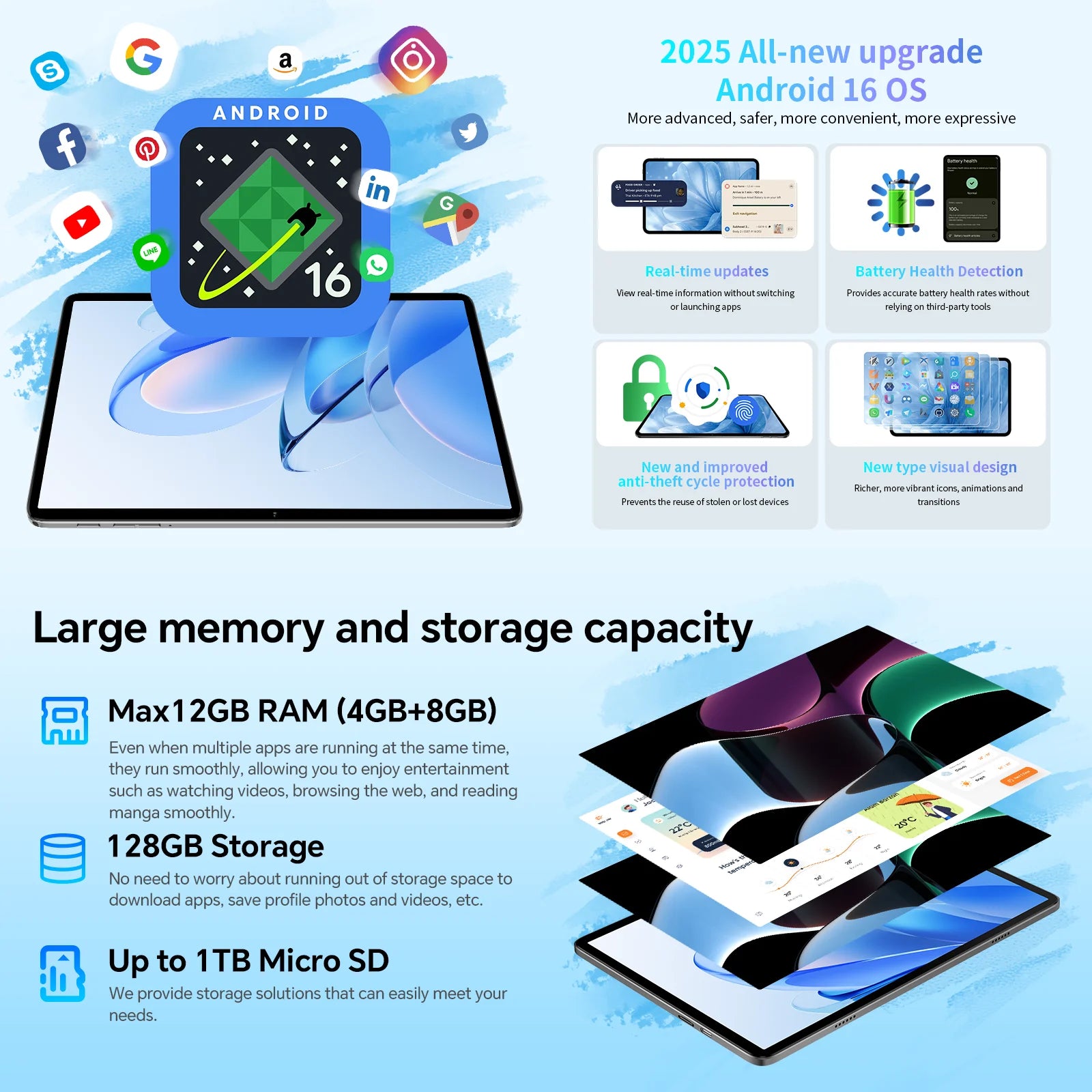 Étui pour tablette Teclast P30T Android 16
