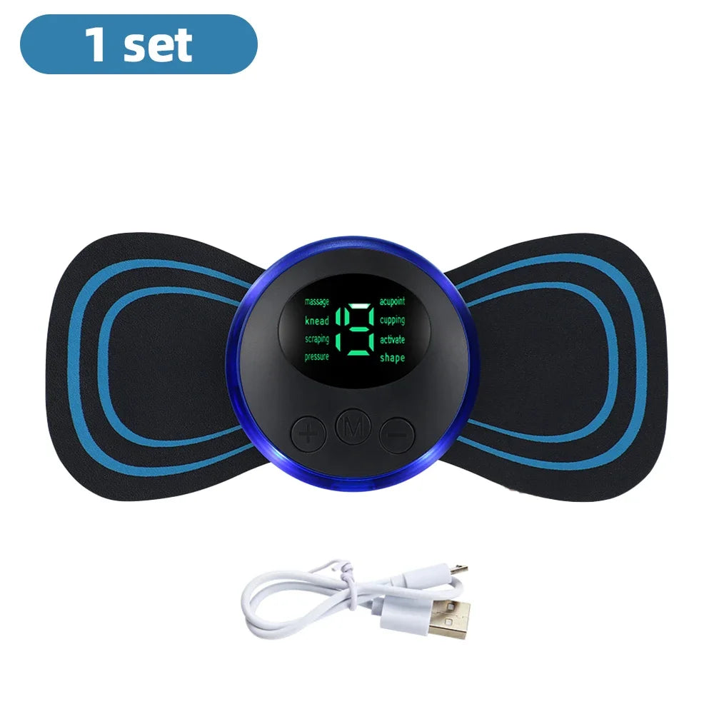 Masseur électrique de cou EMS, stimulateur de Massage musculaire, Instrument basse fréquence, patchs pour le dos, les cervicales et les mollets, Mini appareil pour douleurs articulaires