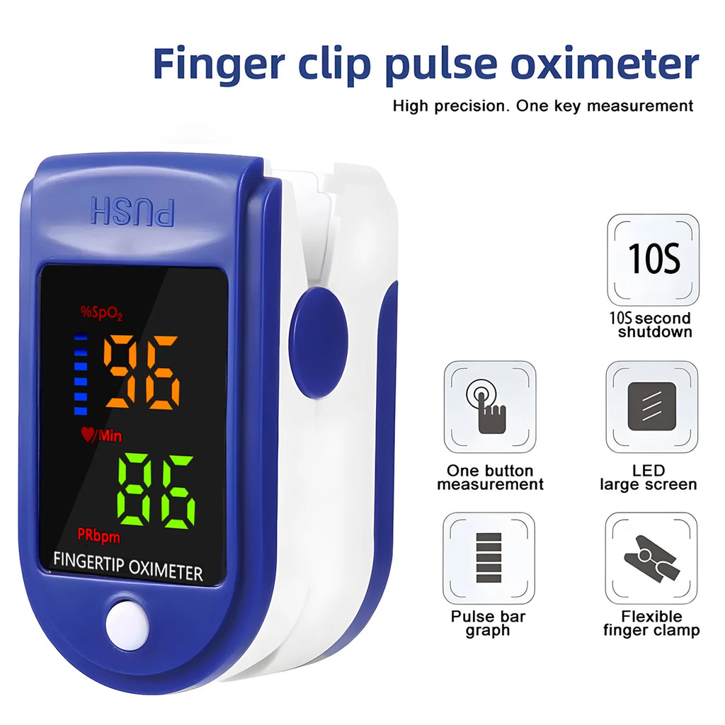 Thermomètre infrarouge numérique front corps thermomètres de fièvre sans contact ou oxymètre de pouls de doigt portable médical oxygène sanguin