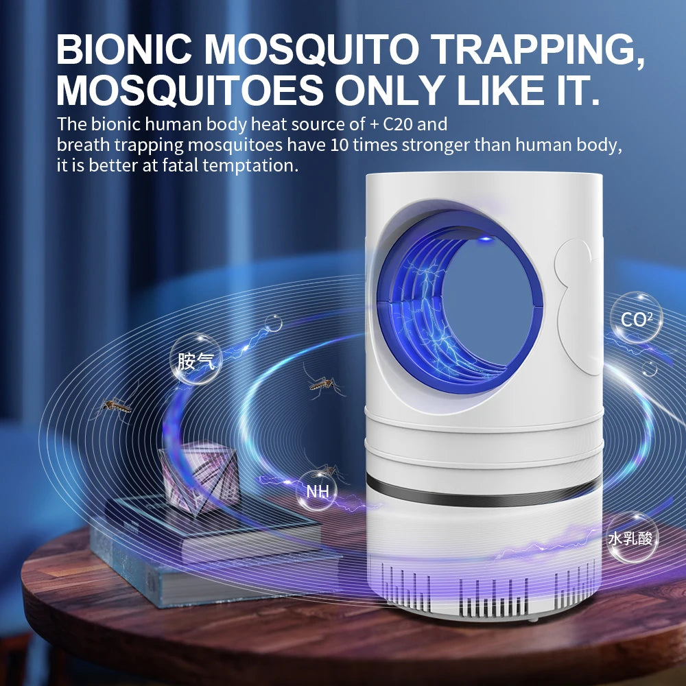 1 PC électrique mouche insectes moustique tueur lumière LED piège lampe de contrôle petite pravage avec alimentation USB et adaptateur