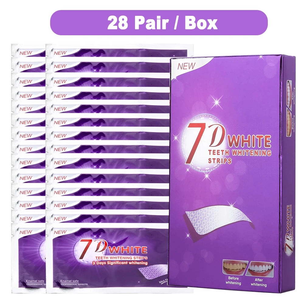 Bande de blanchiment des dents violettes, bande de blanchiment des dents non sensible, correcteur de couleur, bande de nettoyage des dents instantanée, plus blanche des dents à la maison