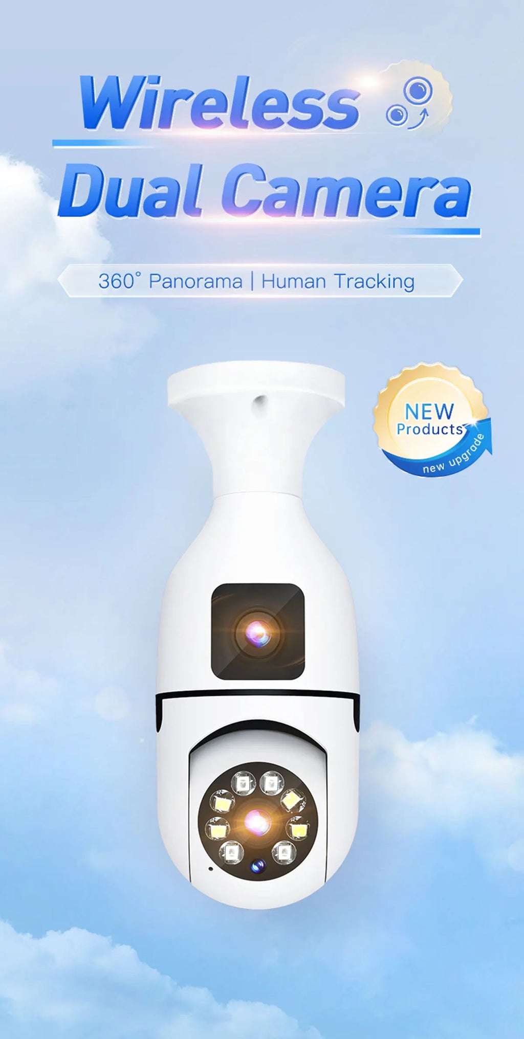 Caméra de Surveillance couleur Vision nocturne moniteur de sécurité automatique suivi humain Zoom intérieur Wifi Miini caméra IP