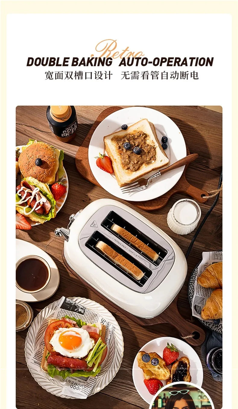 Grille-pain multifonction domestique, petits appareils, chauffage automatique, Machine à pain, petit déjeuner, en acier inoxydable