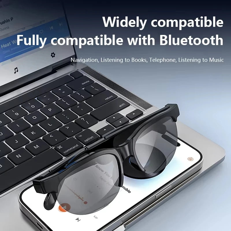 Lunettes Intelligentes Lenovo 2026 : Nouvelle Traduction IA, Conversation Bluetooth, Enregistrement, Écoute Musicale – Lunettes de Soleil Intelligentes pour Hommes et Femmes