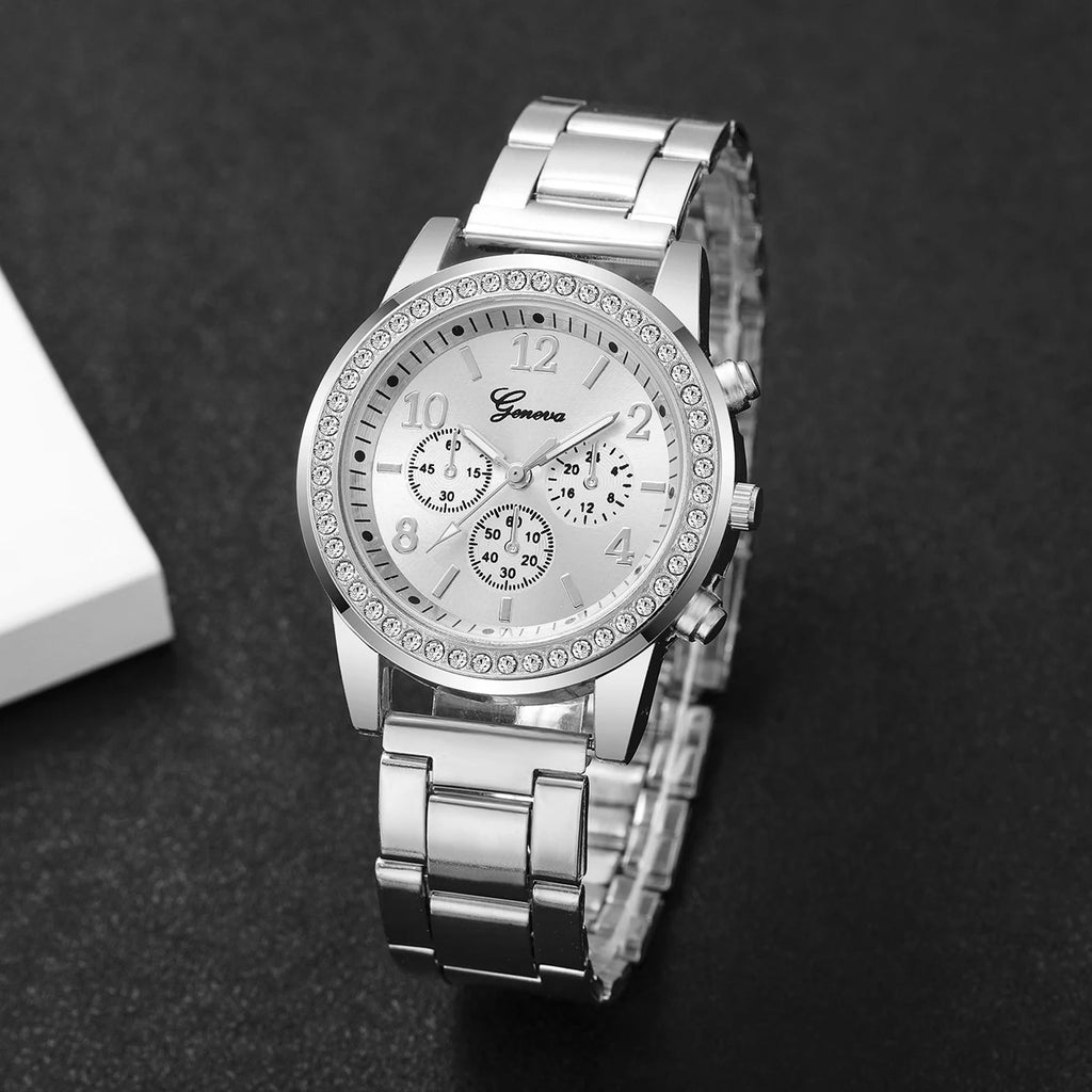 5 pièces de luxe diamant femmes montres Bracelet ensemble dames cadran arabe montres à Quartz Reloj Mujer (sans boîte)