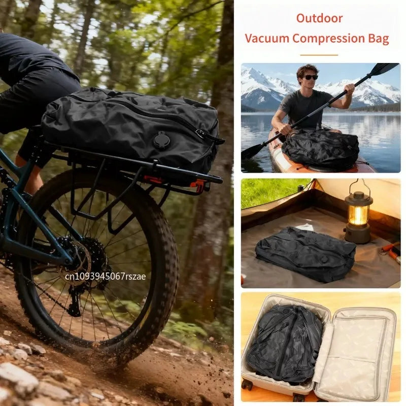 Sac de compression sous vide pour bagages de 17 L, réutilisable, imperméable, anti-poussière, économise 60 % d'espace, sac de voyage sous vide, sacs de rangement