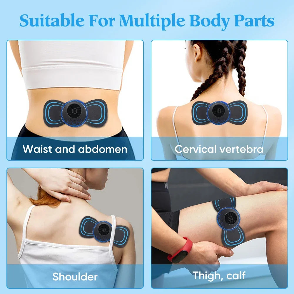 Masseur électrique de cou EMS, stimulateur de Massage musculaire, Instrument basse fréquence, patchs pour le dos, les cervicales et les mollets, Mini appareil pour douleurs articulaires