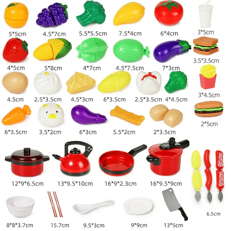 Ensemble de jouets de cuisine pour enfants filles, cuisine pour bébé, coupe de fruits, ustensiles de cuisine, Simulation éducative pour enfants, jeu de Simulation
