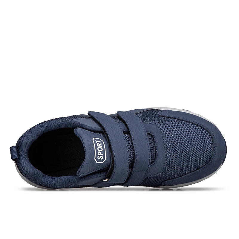 Chaussures pour diabétiques pour hommes, chaussures de marche confortables pour personnes âgées, pieds gonflés, orthopédiques réglables, Double sangle, baskets à crochet et boucle