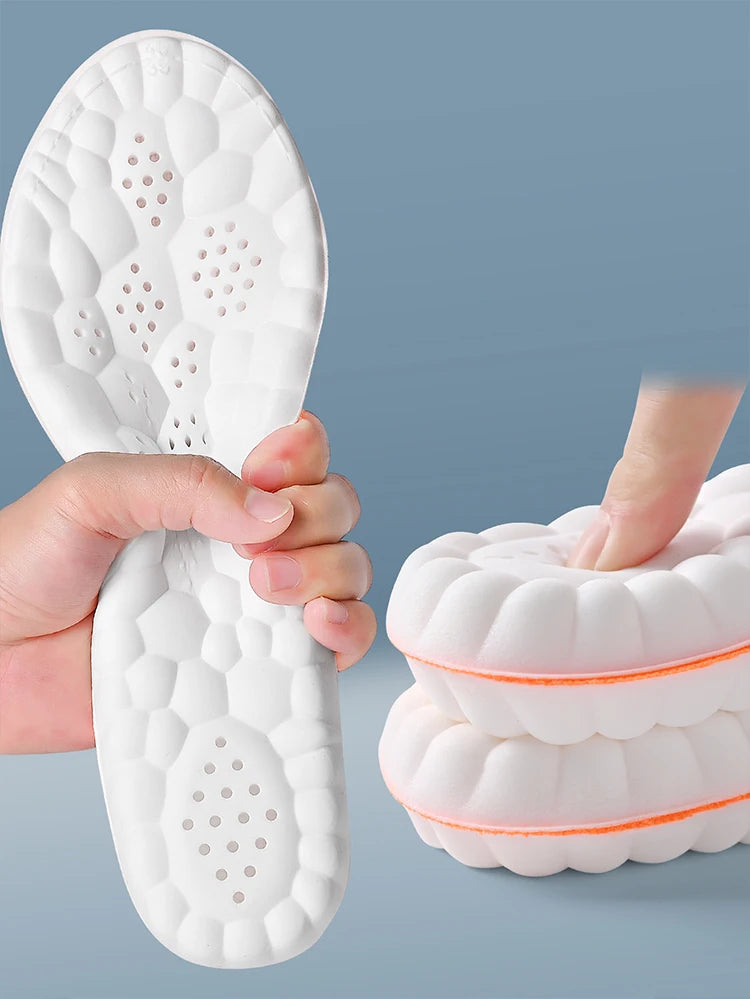 Semelles intérieures de Sport en Latex, 1/2/4 paires, coussinets de chaussures souples à haute élasticité, orthèses, respirantes, Absorption des chocs, coussin de soutien de la voûte plantaire