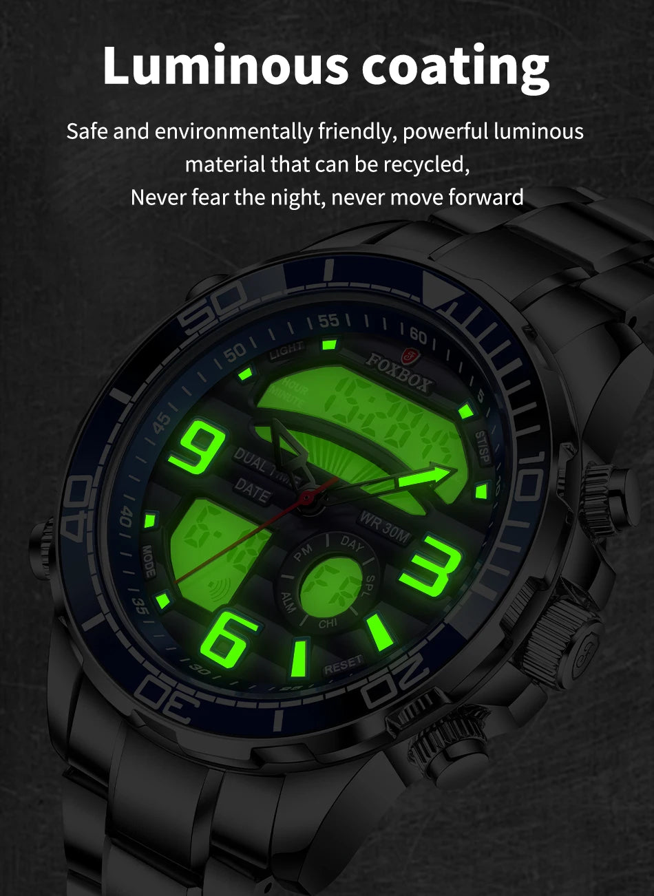 LIGE-Montre-bracelet à quartz pour homme, marque de luxe supérieure, sport, militaire, chronographe, date, numérique, horloge