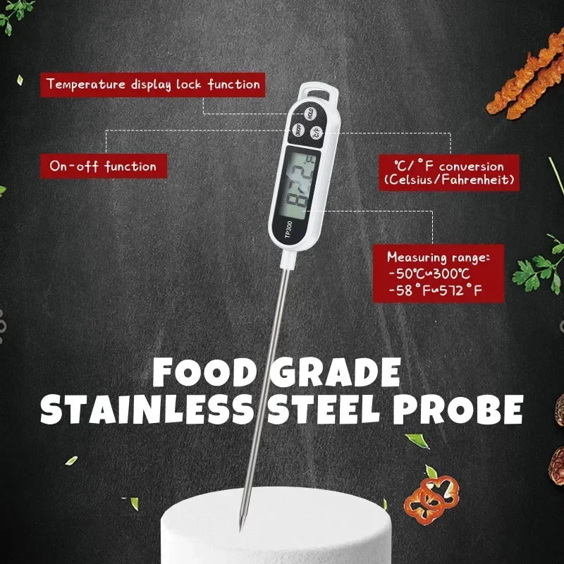Thermomètre de cuisine pour la cuisson, outil de mesure de la température numérique pour la viande, thermomètre alimentaire électronique, écran LCD, nourriture