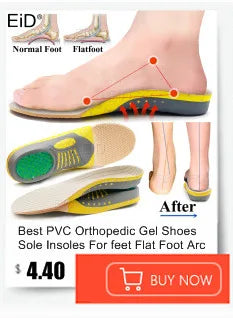 Semelles orthopédiques en gel de qualité supérieure unisexe, pied plat 4WD, semelle de santé pour chaussures, insertion de coussin de soutien de la voûte plantaire pour fasciite plantaire