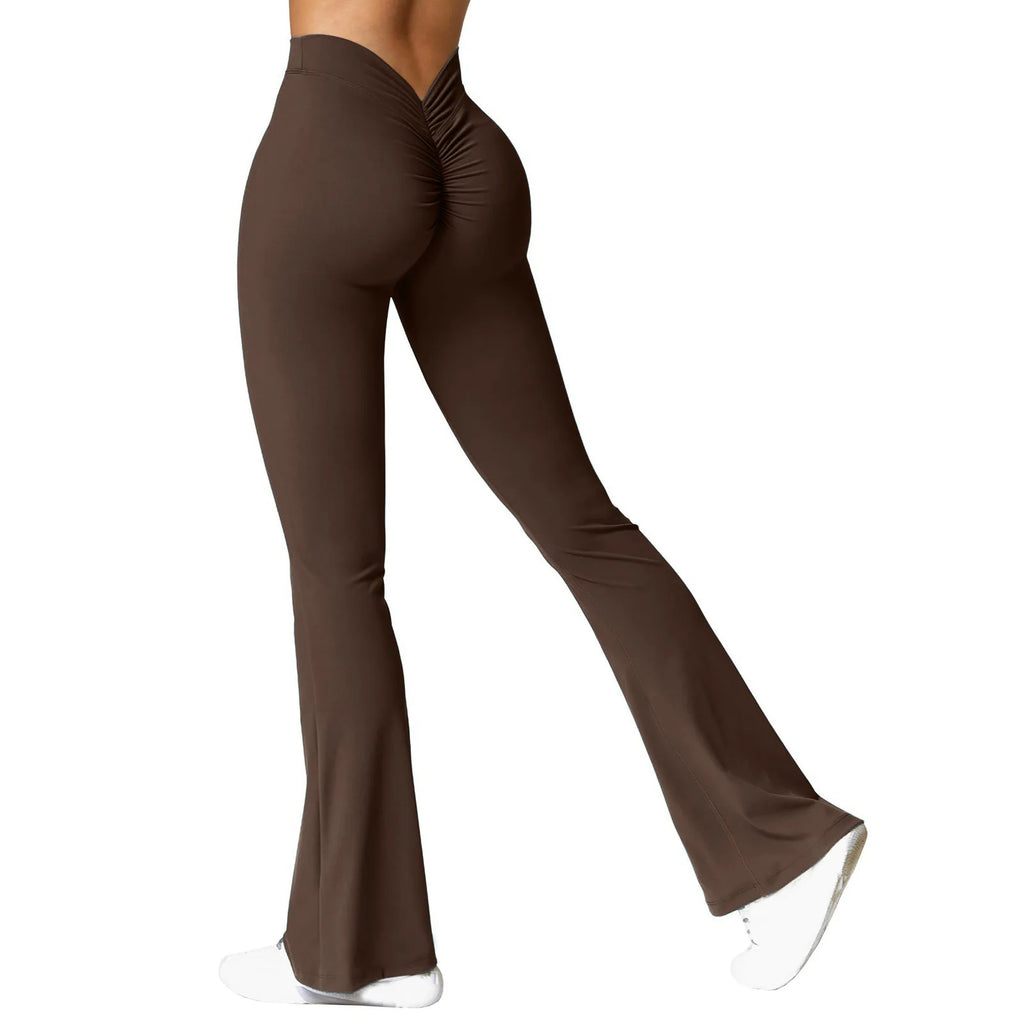 Nouveau Legging Évasé Femme Tendance, Pantalon de Yoga Taille Haute à Coupe V, Pantalon Large Décontracté pour Femme, Idéal Sport et Gym